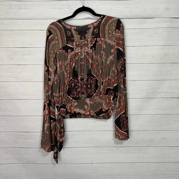 Free People Fiona print top surplice - Picture 5 of 6